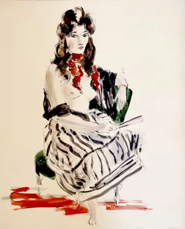 Lithograph Dignimont - Paquita la gitane