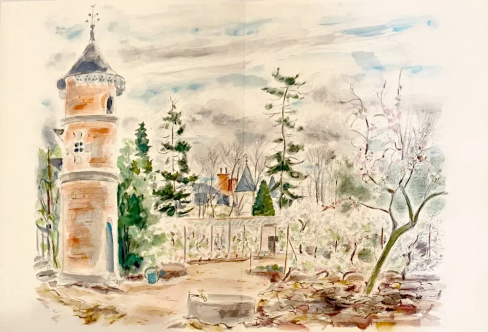 Lithograph Dignimont - Verger de l'Île-de-France