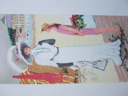 Lithograph Dilley - La cure marine