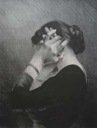 Lithograph Dillon - Ventôse / Windy