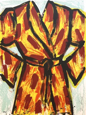 Woodcut Dine - Black Ink Robe