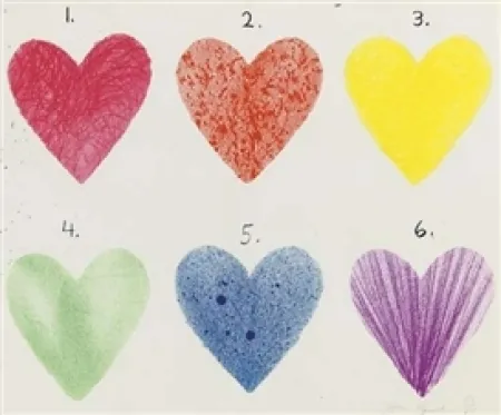 Lithograph Dine - Dutch Hearts