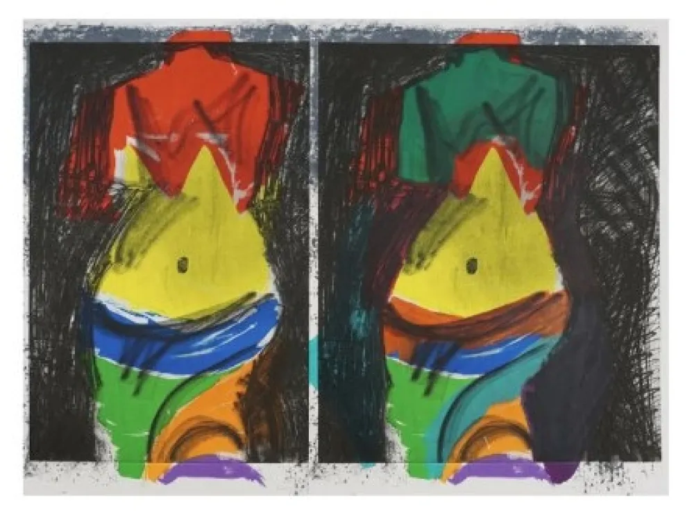 Lithograph Dine - Green Painting