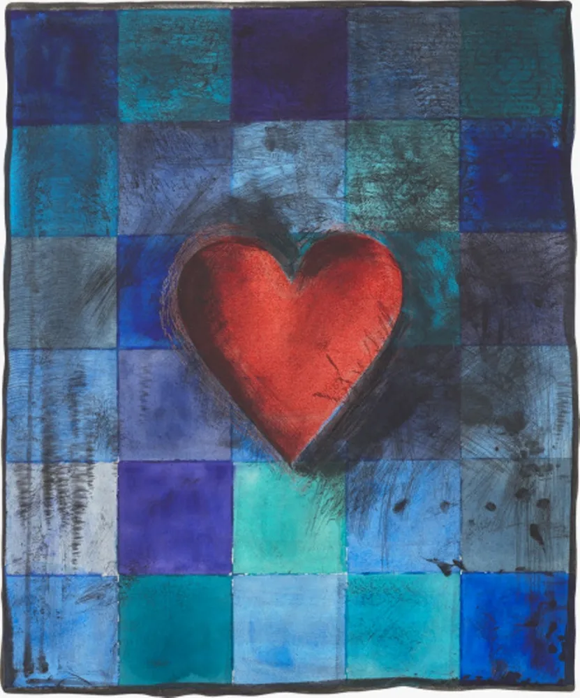 Woodcut Dine - Hart in Blu 