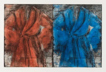 Etching And Aquatint Dine - Red and Blue Robe