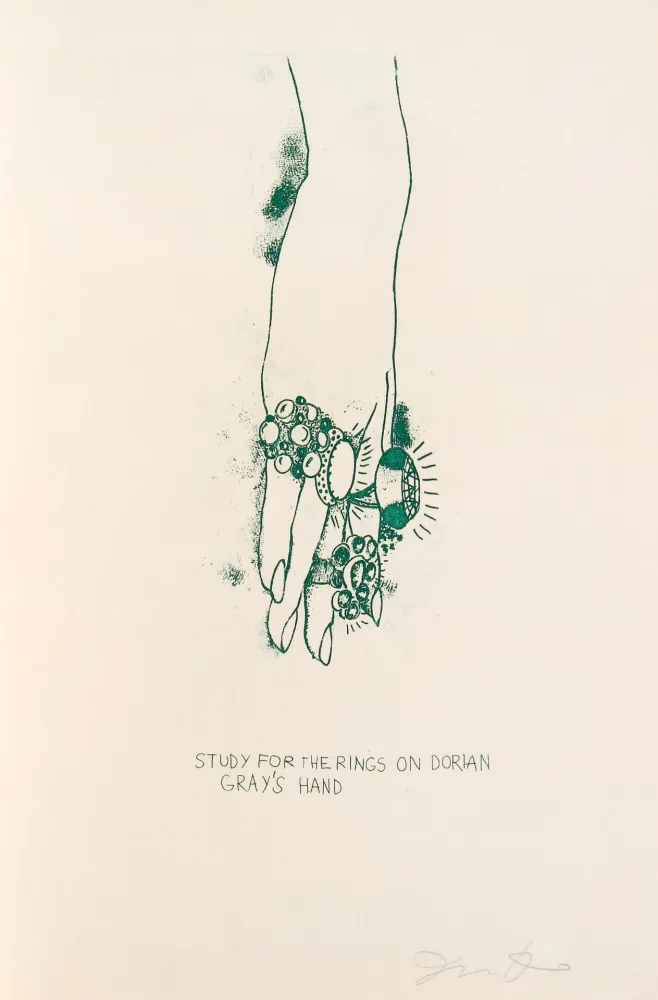 Lithograph Dine - Study for the Rings on Dorian Gray's Hand