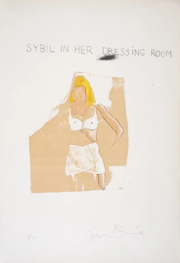 Lithograph Dine - Sybil Vane in her Dressing Room
