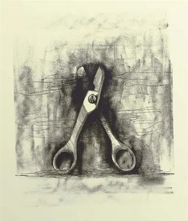 Lithograph Dine - Ten winter tools (Scissor)