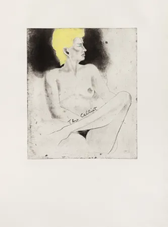 Etching Dine - The Cellist