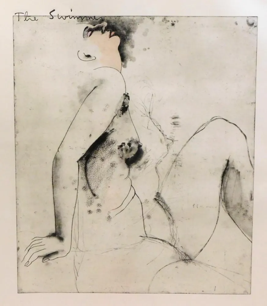 Engraving Dine - The Swimmer