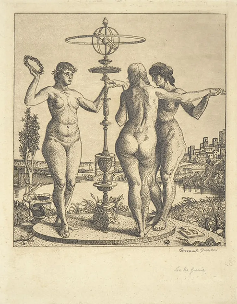 Engraving Disertori - LE TRE GRAZIE, 1930-1932