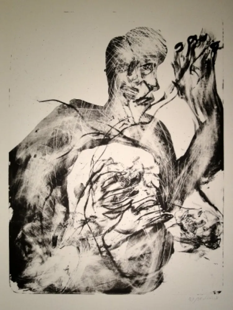 Lithograph Disler - Untitled
