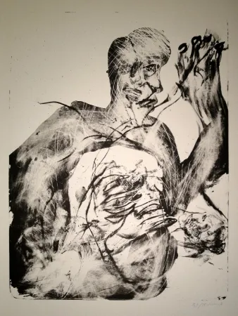 Lithograph Disler - Untitled