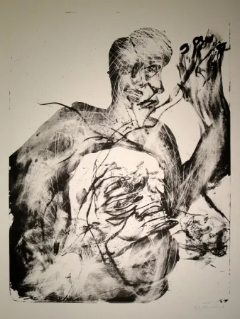 Lithograph Disler - Untitled