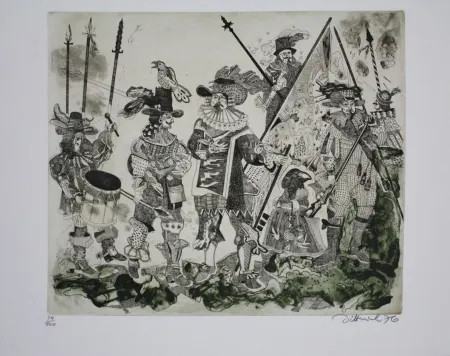 Etching And Aquatint Dittrich - Schlacht