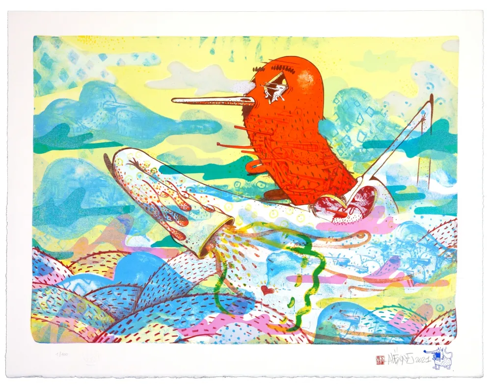 Lithograph Dizac - Sans Titre