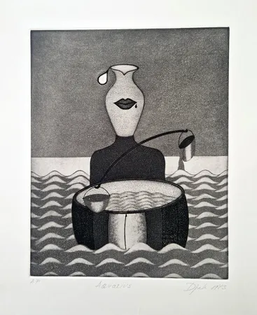 Etching And Aquatint Djak - Aquarius