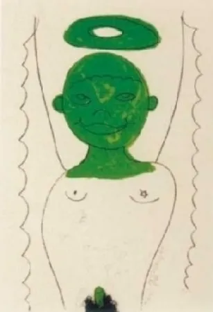 Lithograph Dokoupil - Angelito