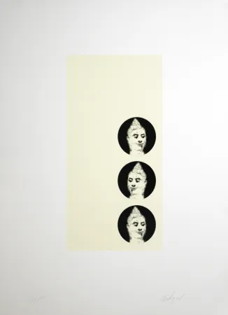 Lithograph Dokoupil - Buddha, 1995