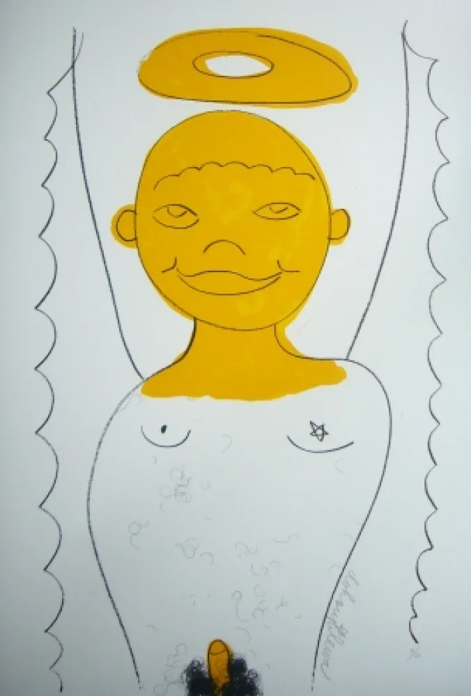 Lithograph Dokoupil - Petit ange 3