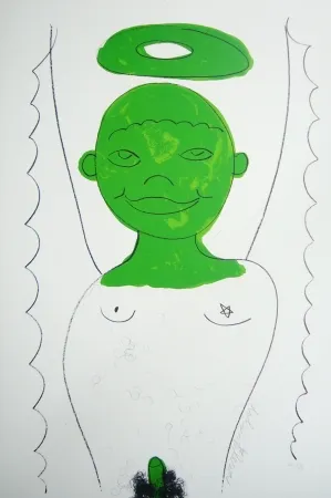 Lithograph Dokoupil - Petit ange 4