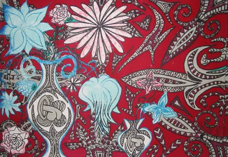 Lithograph Dokoupil - Untitled (red)