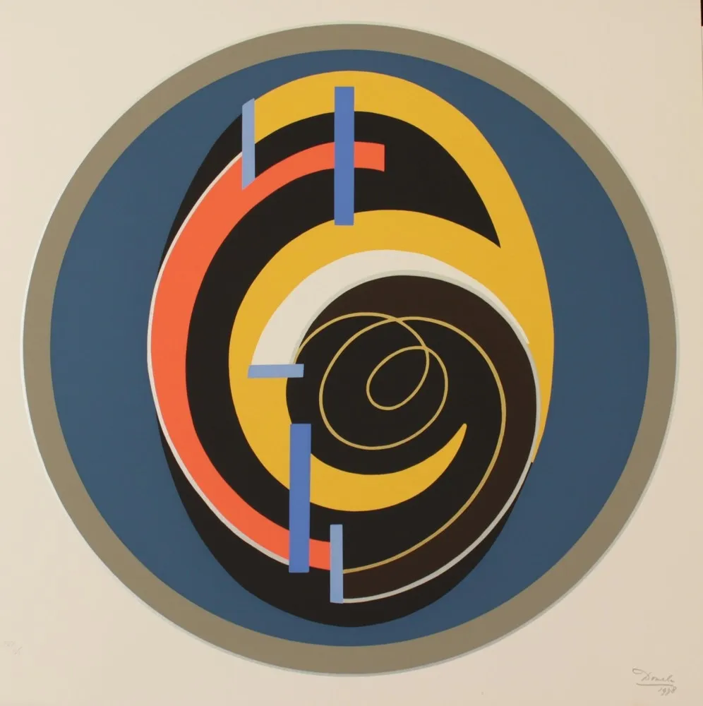 Lithograph Domela - RELIEF N.169 - EXACTA FROM CONSTRUCTIVISM TO SYSTEMATIC ART 1918-1985