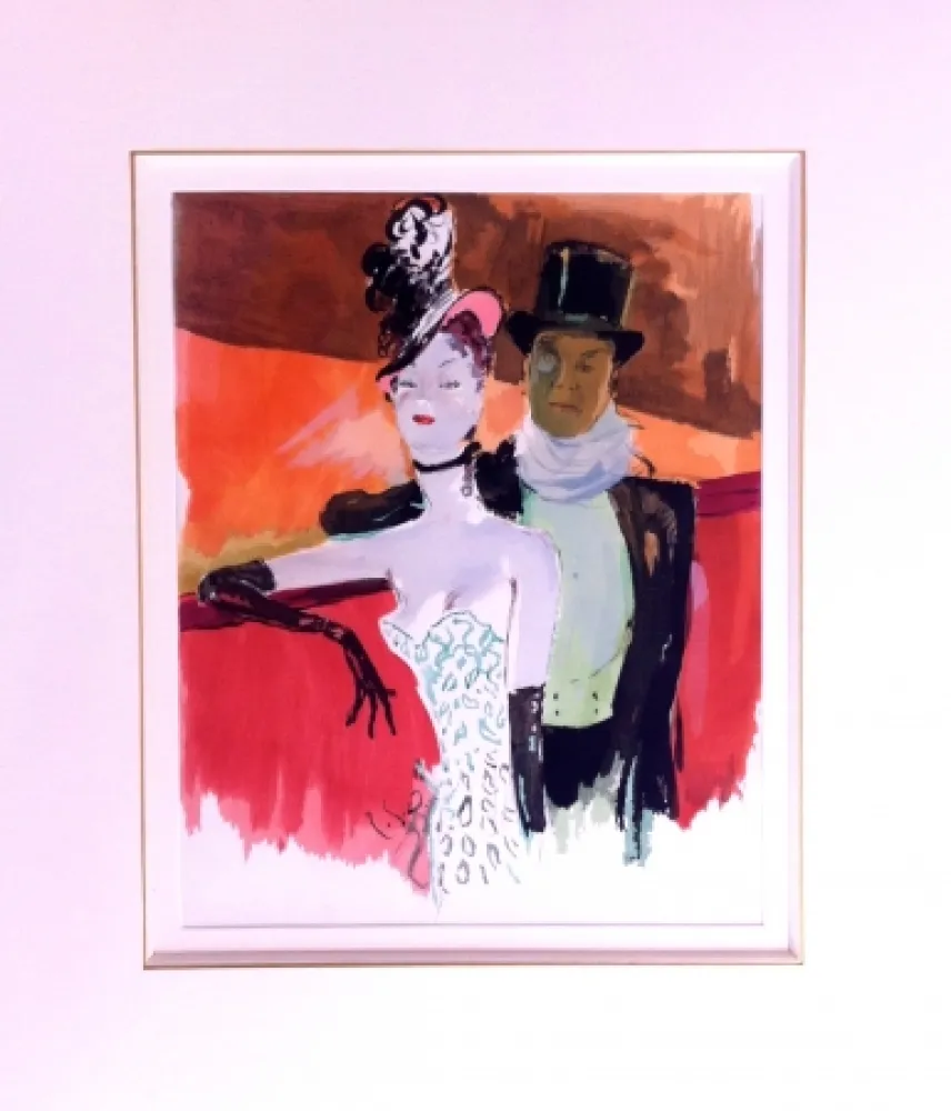 Lithograph Domergue - Dialogue sentimental