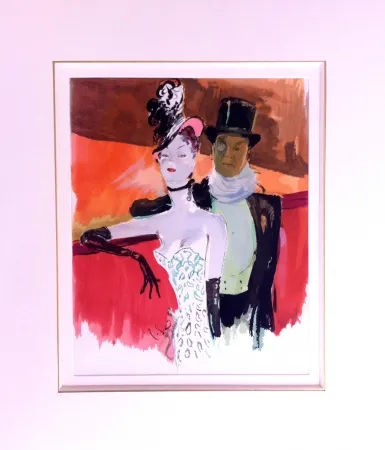 Lithograph Domergue - Dialogue sentimental