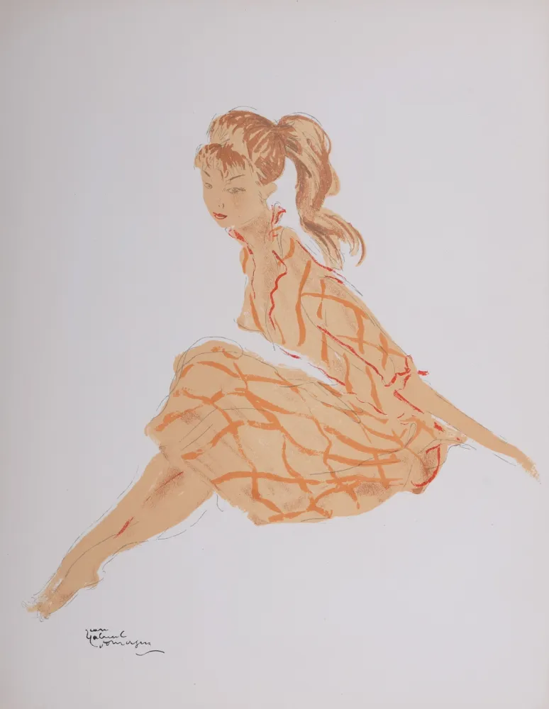 Lithograph Domergue - La Parisienne : Cathie, 1956