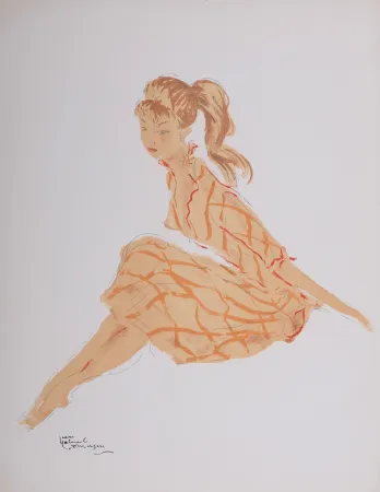 Lithograph Domergue - La Parisienne : Cathie, 1956