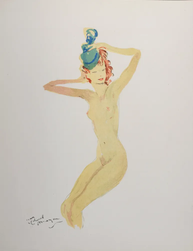 Lithograph Domergue - La Parisienne : Elvire, 1956