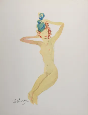 Lithograph Domergue - La Parisienne : Elvire, 1956