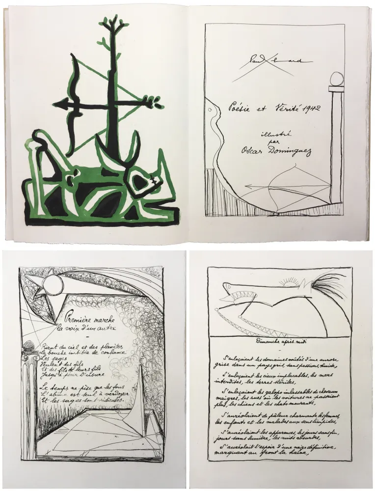 Illustrated Book Dominguez - Paul Éluard : POÉSIE ET VÉRITÉ 1942. 31 gravures originales (1947).