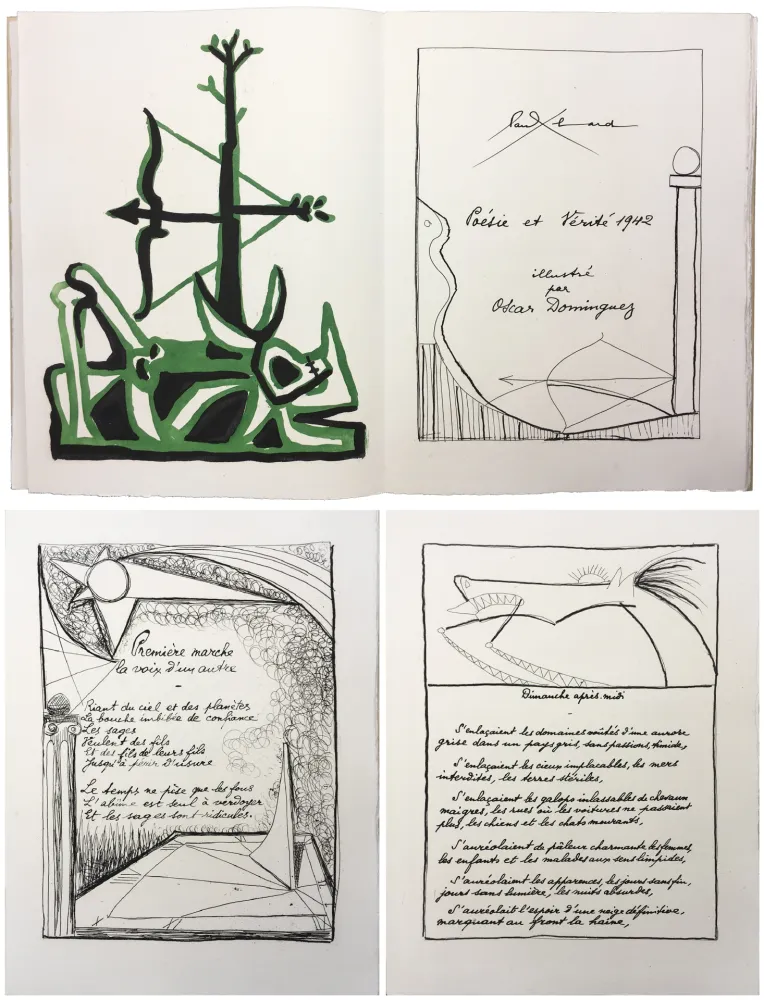 Illustrated Book Dominguez - Paul Éluard : POÉSIE ET VÉRITÉ 1942. 31 gravures originales (1947)
