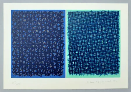 Screenprint Dorazio - A verde B blu