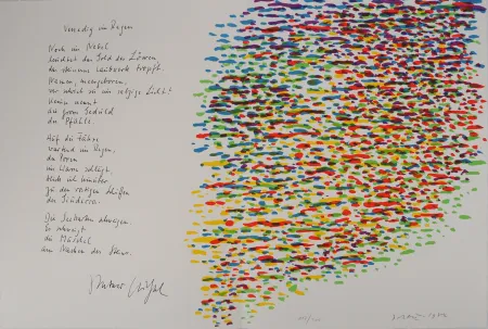 Lithograph Dorazio - Composition colorée