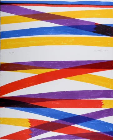 Lithograph Dorazio - Senza Titolo - Hand-signed