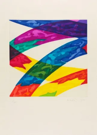 Etching Dorazio - Untitled (Chromatic Ribbons)