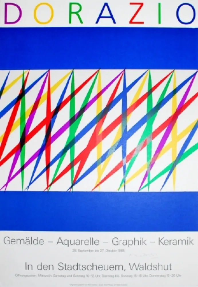 Lithograph Dorazio - Untitled (Exhibition poster)