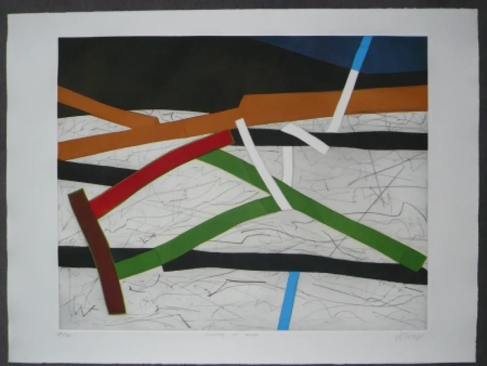 Etching And Aquatint Dorny - Lumière du nord