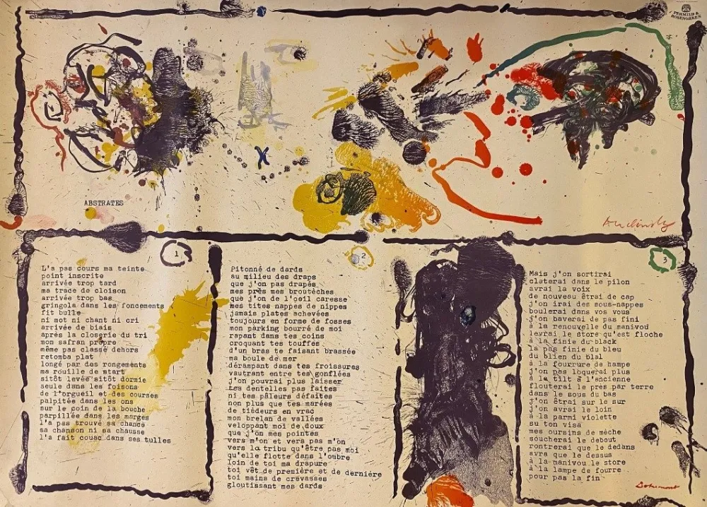 Lithograph Dotremont - Abstrates