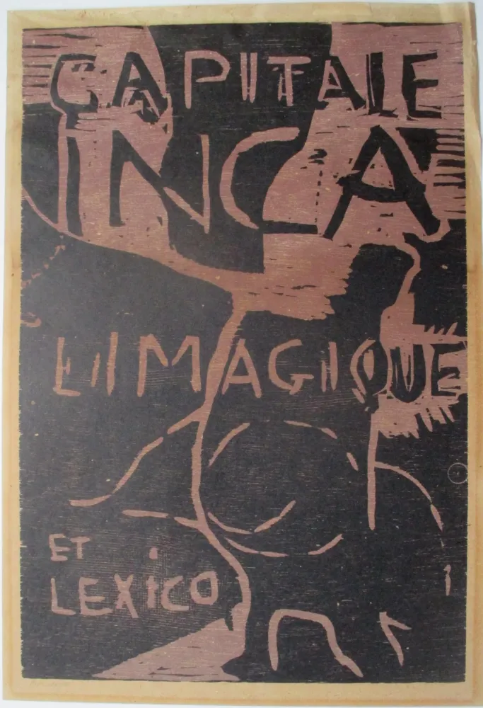 Woodcut Dotremont - Capitale inca Limagiquelet/ et Lexico