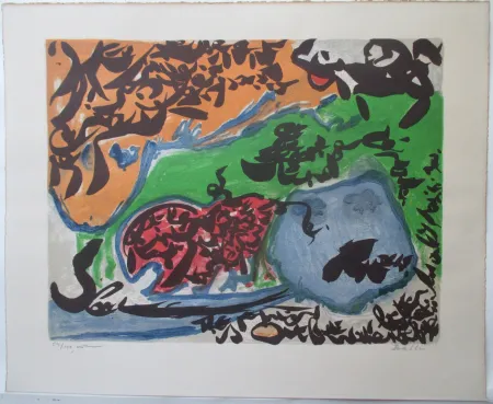 Lithograph Dotremont - Un match et evant et après