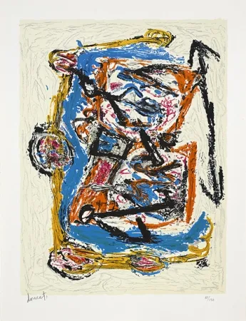 Lithograph Doucet - Croisée familiale