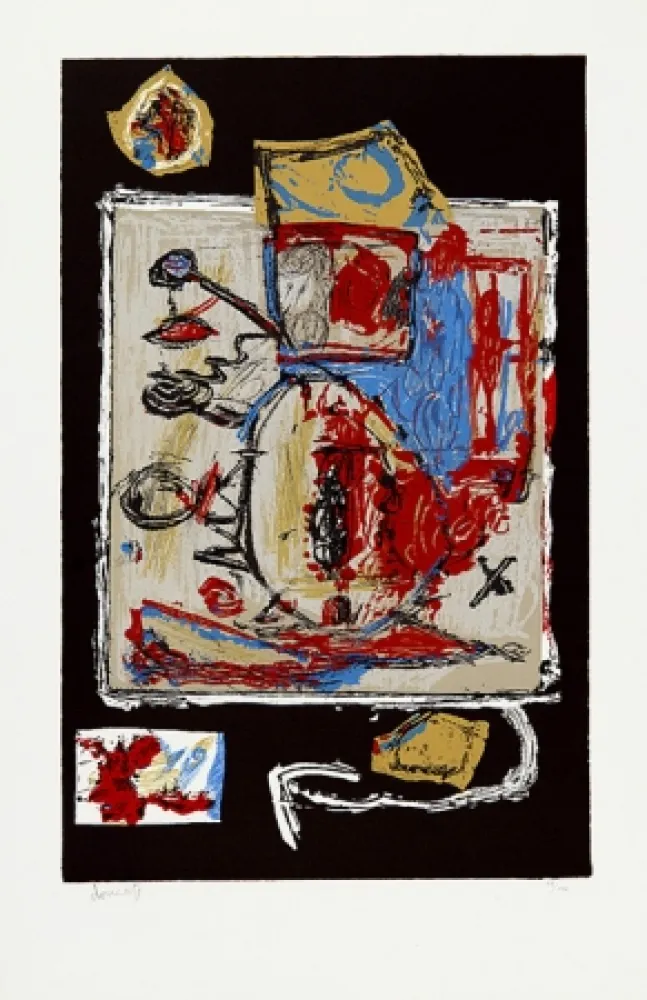 Lithograph Doucet - Lumière noire