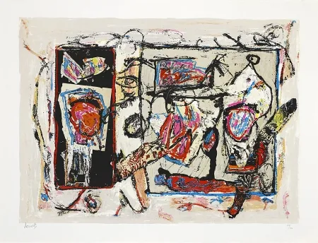 Lithograph Doucet - Rivages-visages-paysages du Sepik