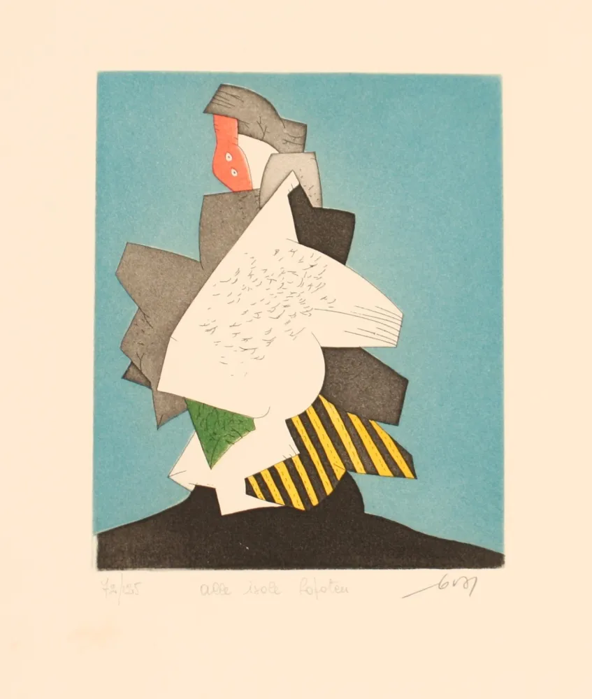 Engraving Dova  - ALLE ISOLE LOFOTEN