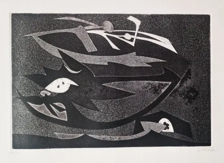 Etching And Aquatint Dova  - Senza titolo