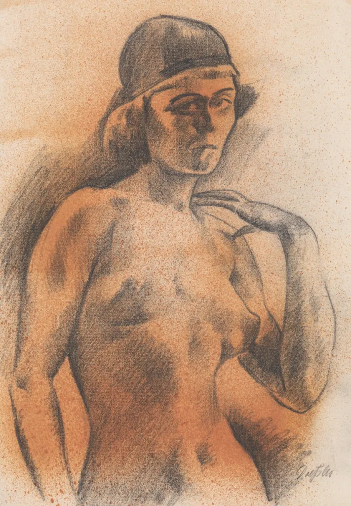 No Technical Dressler - Weiblicher Akt mit Kopfbedeckung